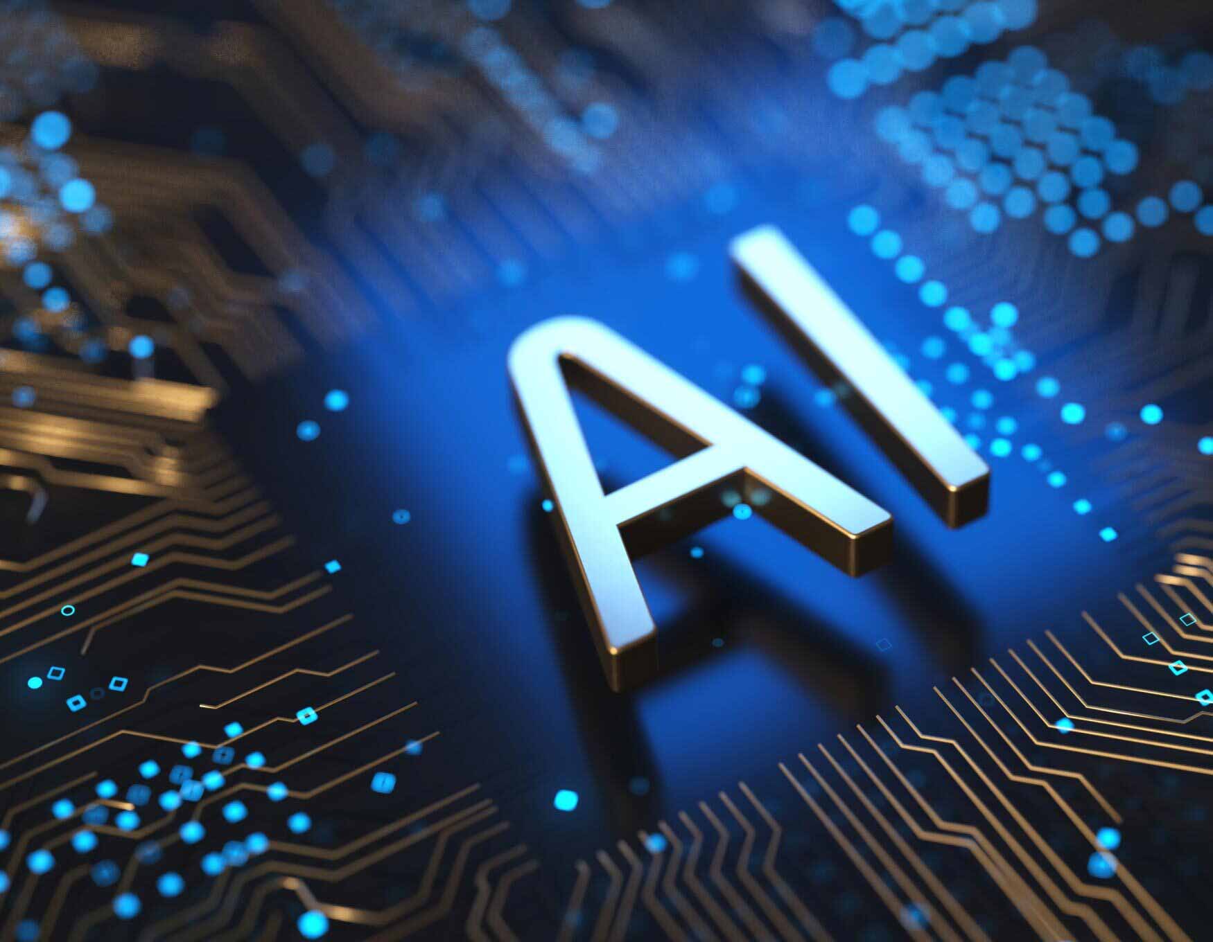 closeup of AI chip